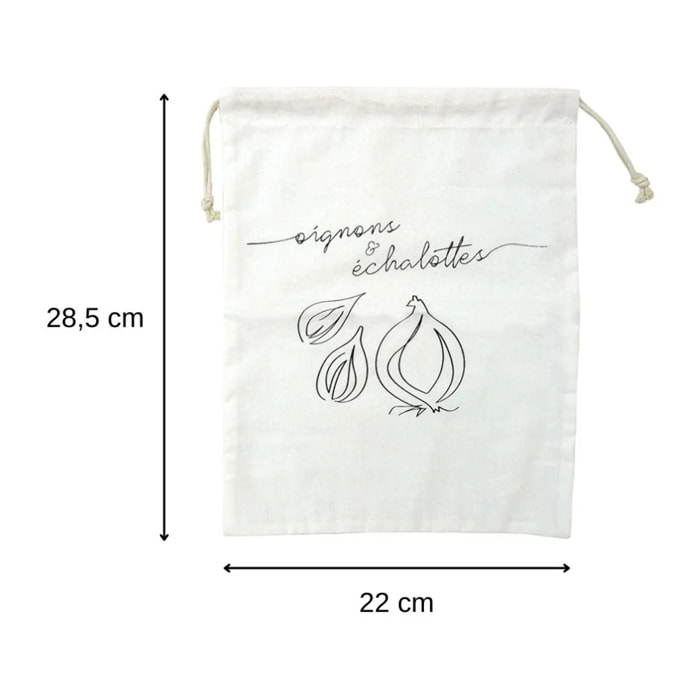 Sac de conservation pour oignons et échalottes en coton Fackelmann Eco Friendly