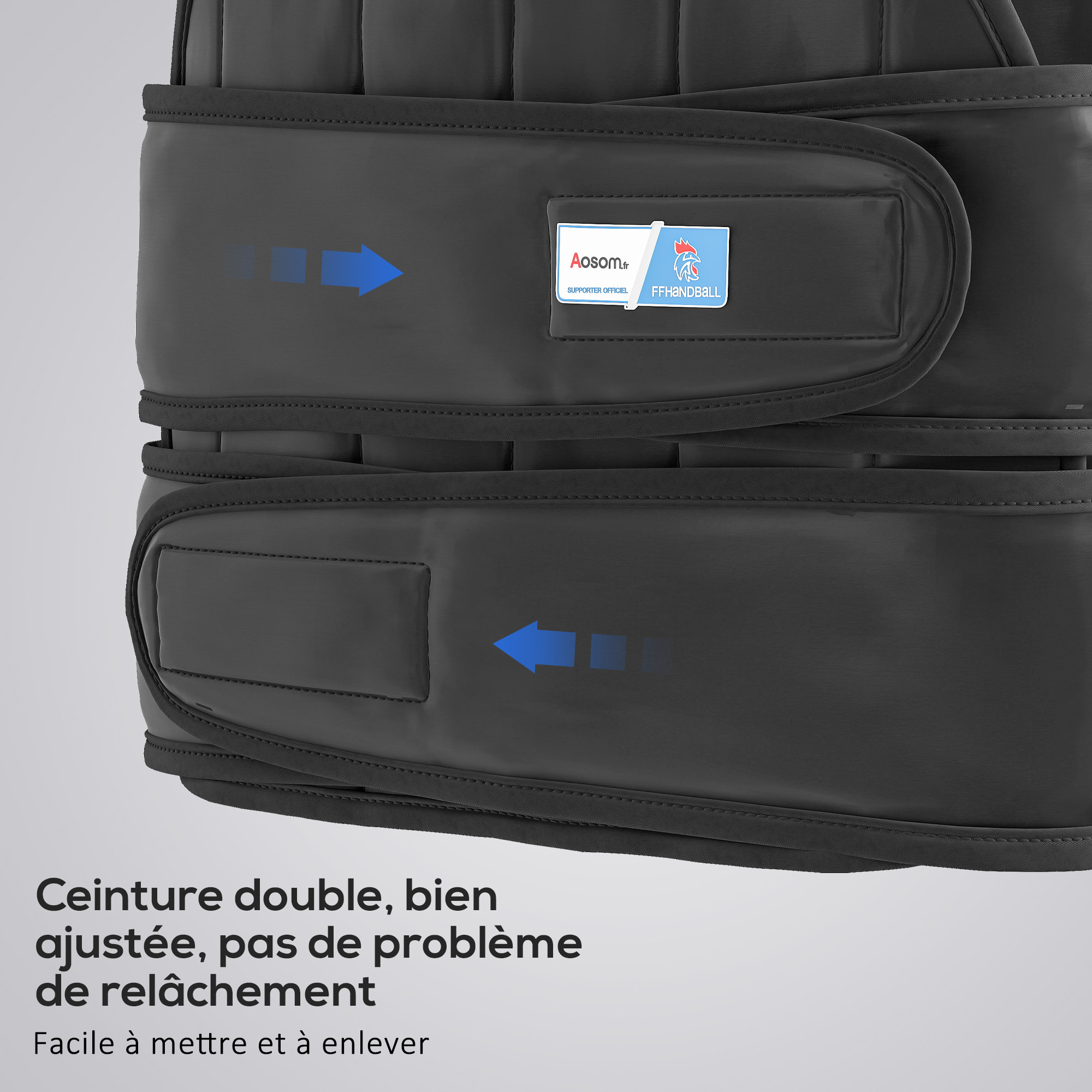 Gilet lesté réglable veste lestée 20 Kg max. poids amovibles entrainement musculation exercice boxe oxford noir