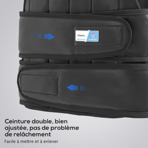 Gilet lesté réglable veste lestée 20 Kg max. poids amovibles entrainement musculation exercice boxe oxford noir