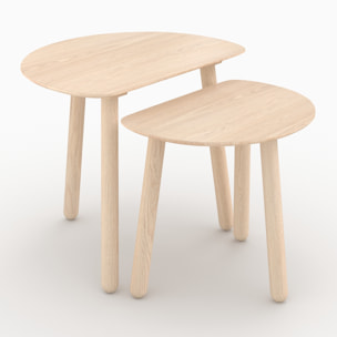 Tables gigognes en bois de frêne - Montaine