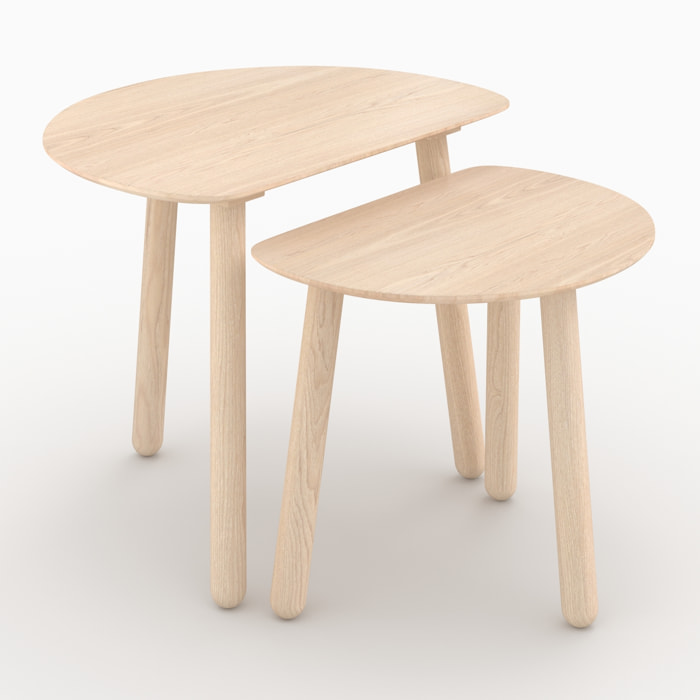 Tables gigognes en bois de frêne - Montaine