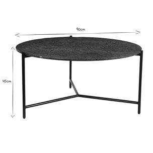Table basse design ronde en marbre vert D90 cm BUMCELLO