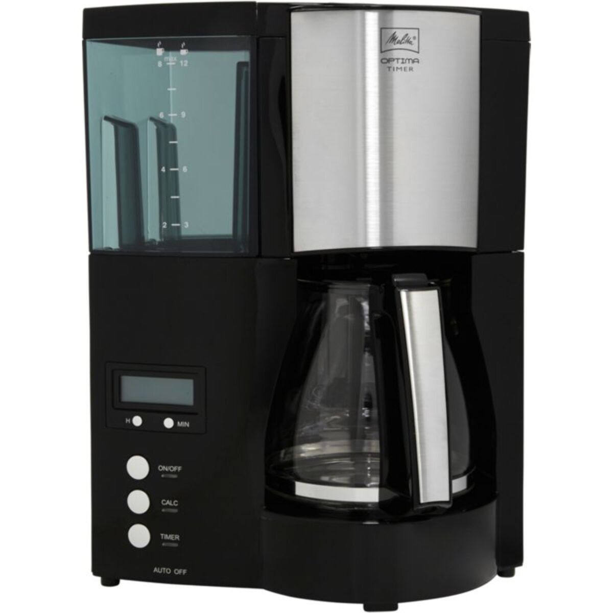 Cafetière programmable MELITTA Optima Timer Noir Acier Brossé