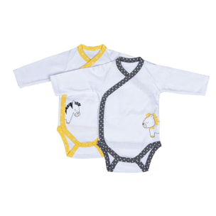 Bodies bébé à manches longues Lot de 2