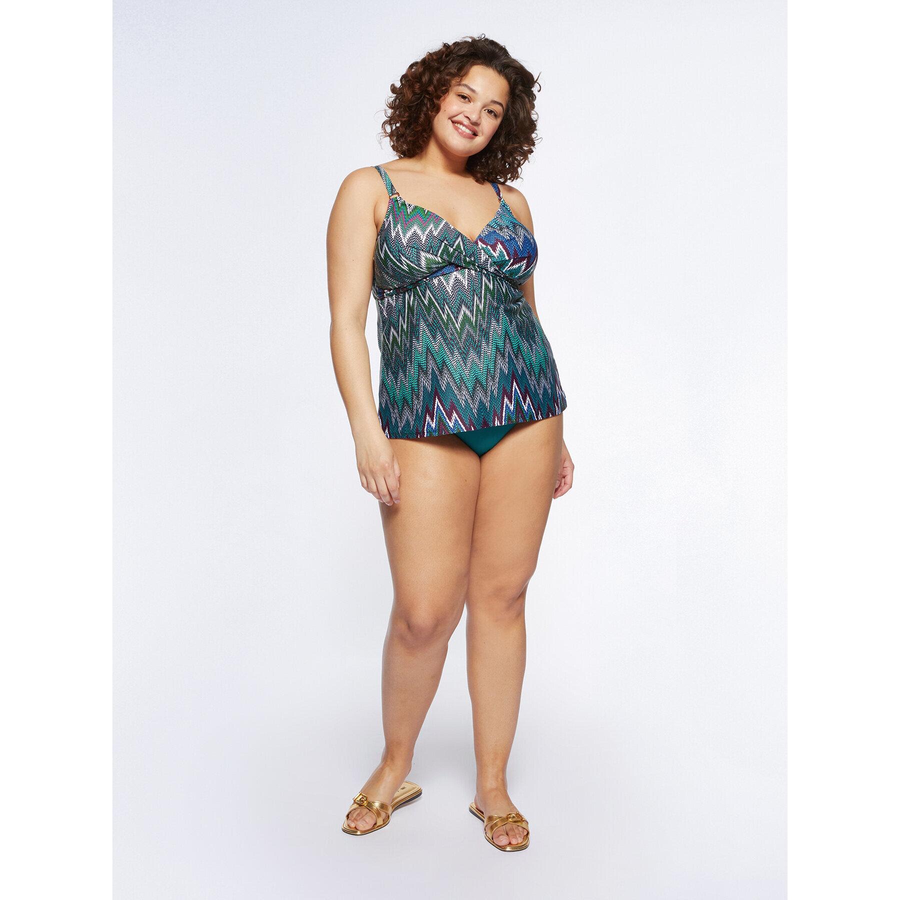 Fiorella Rubino - Top tankini scollo incrociato - Verde