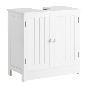Mobiletto bagno sottolavabo a 2 ante bianco 60x30x60 - Caroline