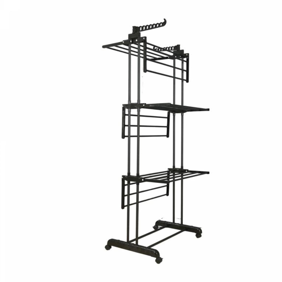 Séchoir multifonctions 20m d'étendage noir Herzberg HG8034-BB