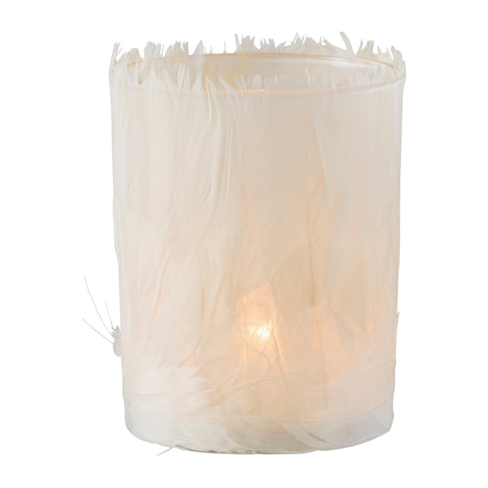J-Line photophore Plumes - verre - crème - large - 2 pièces