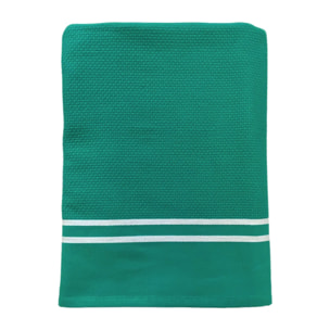 Fouta doublée éponge Waffle Vert 90x170 355g/m²