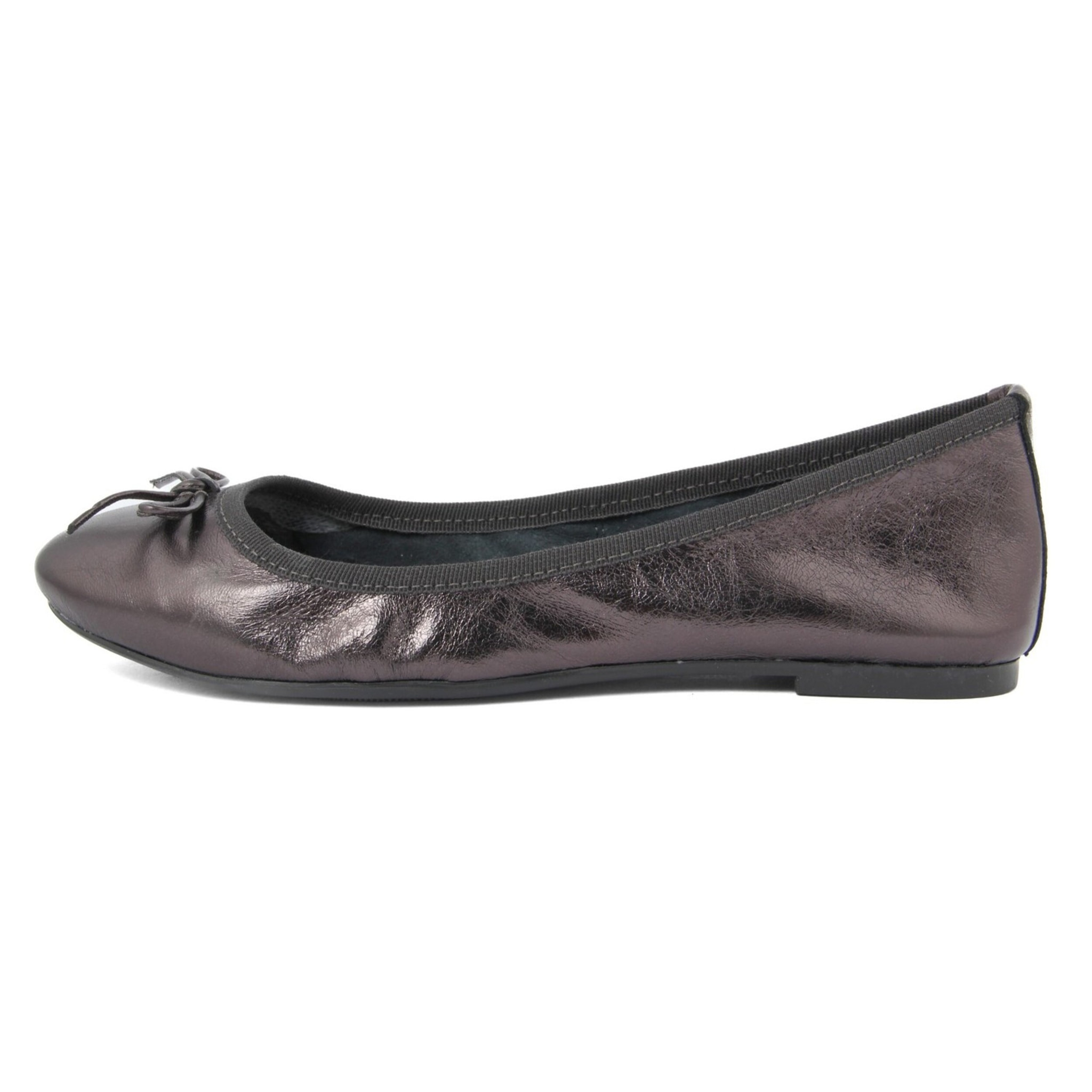 Ballerine Donna In Pelle Colore Grigio-