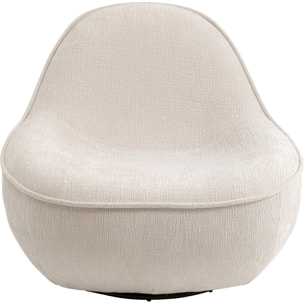 Fauteuil pivotant Ovo crème Kare Design