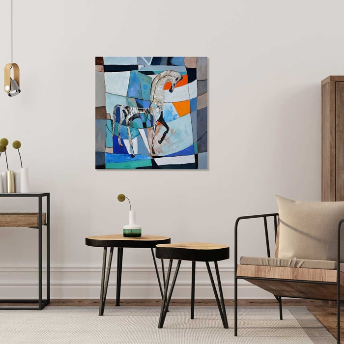 Tableau abstrait cheval grec ancien Tableau alu Dibond