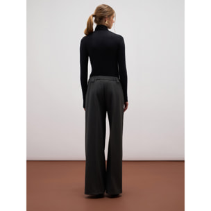 Oltre - Flannel palazzo trousers - Gris