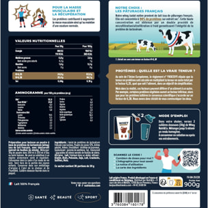 Nutri&Co Protéines Whey Isolat Native 94% en poudre - 900gr Goût Chocolat