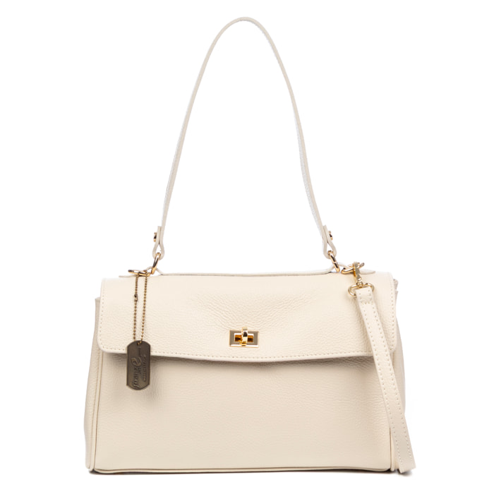 Azeglio borsa a tracolla donna. Pelle autentica Dollaro.