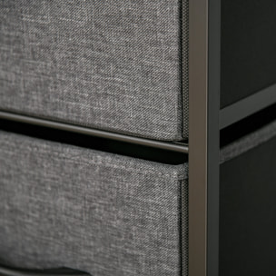 Armario de Salón Moderno con 4 Cajones Plegables y Estante Abierto 58x29x103 cm