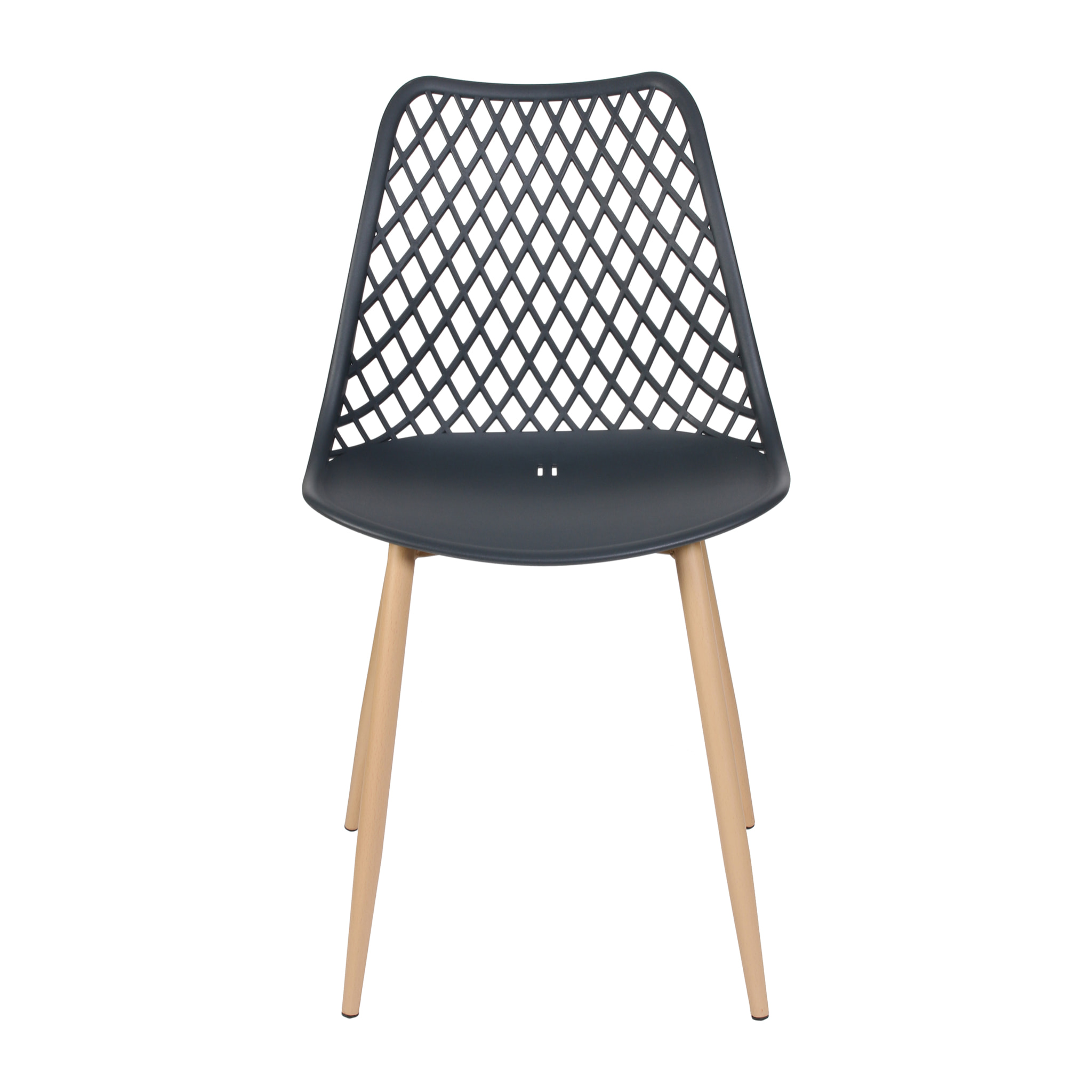 Chaise Malaga Gris - Lot De 2