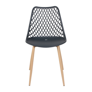 Chaise Malaga Gris - Lot De 2