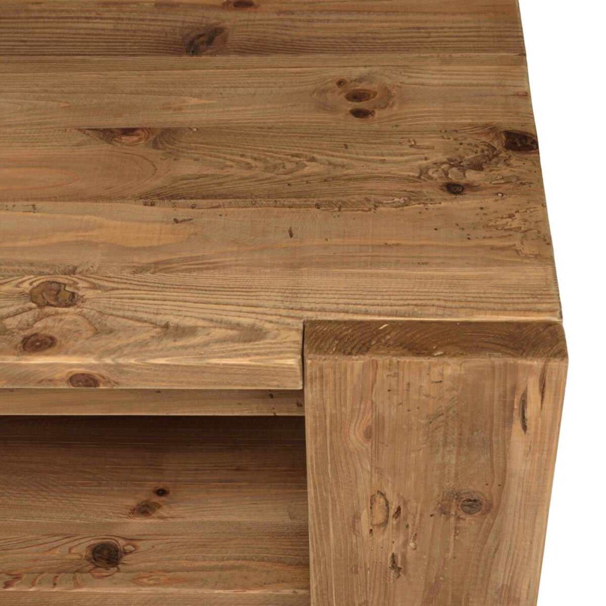 SANDY - Table basse rectangulaire 132x71cm bois Pin recyclé