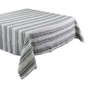 Nappe pur lin lavé 200 g/m² rayé gris Sombrilla gris