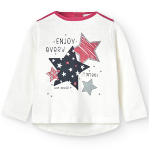 Camiseta punto "estrellas" de bebé niña