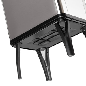 Well home - cubo de basura inteligente para reciclaje con apertura automática y contacto manual 15l+15l 35,5x26x60cm color gris