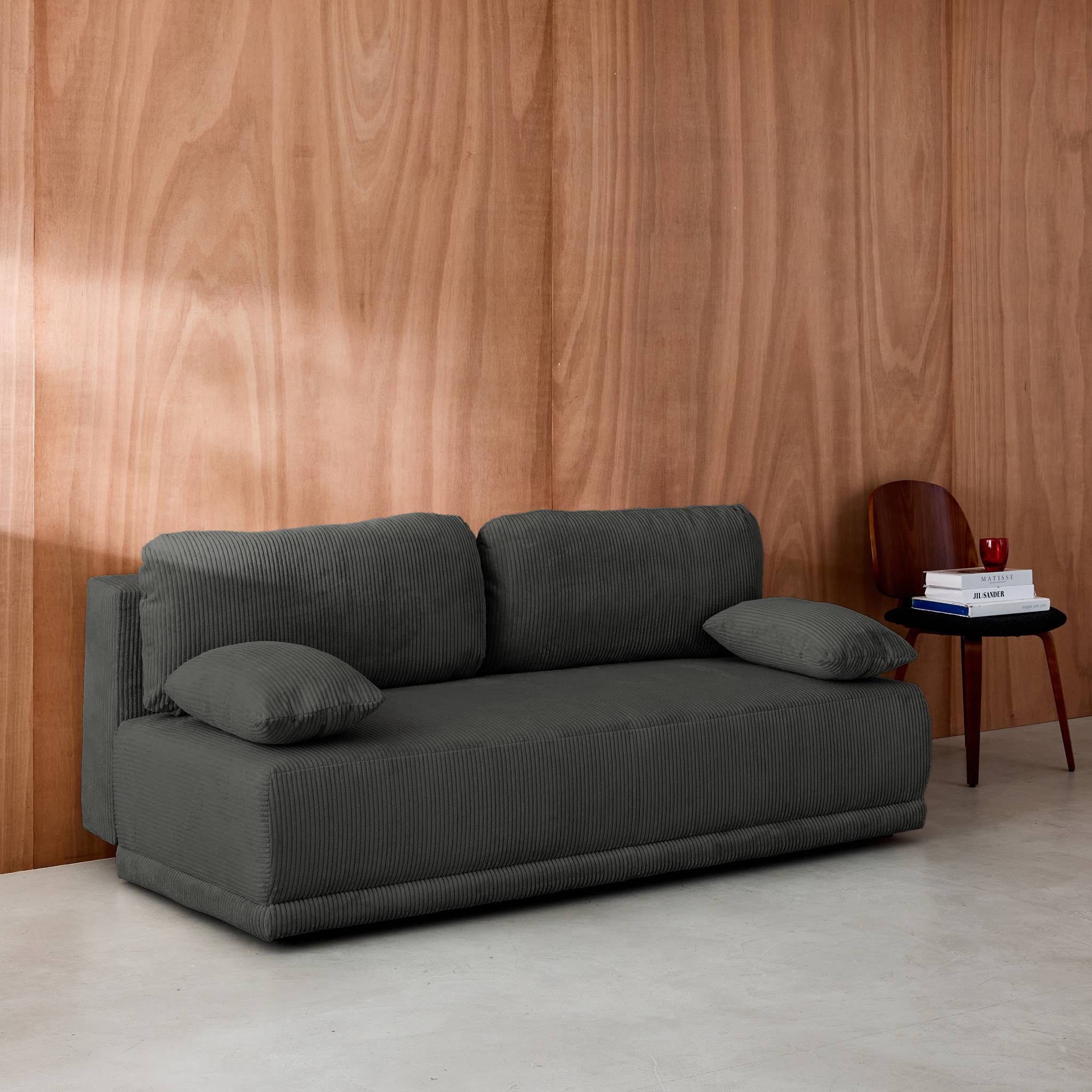 Banquette convertible 3 places velours côtelé  NELSON