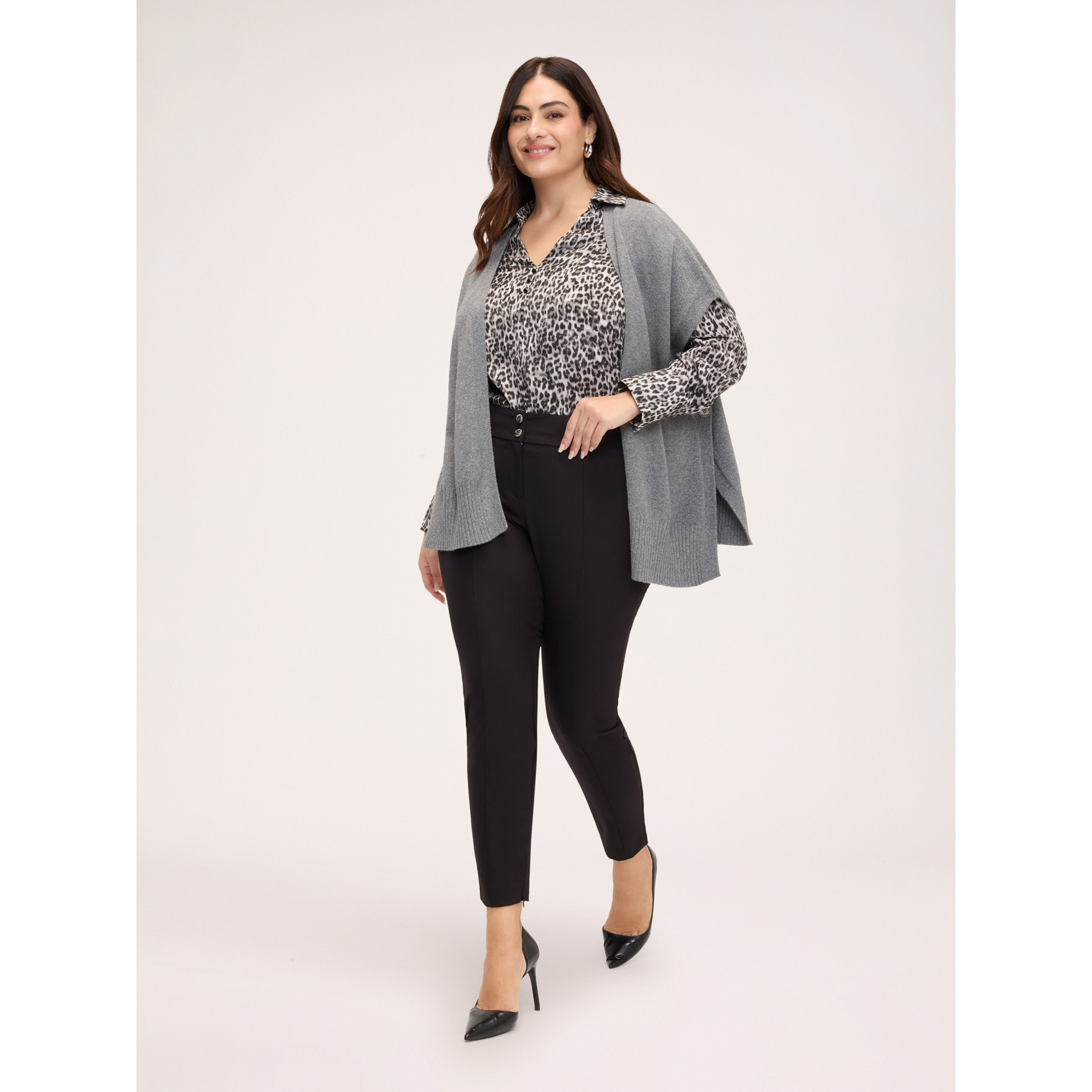 Fiorella Rubino - Pantaloni skinny con zip al fondo - Nero