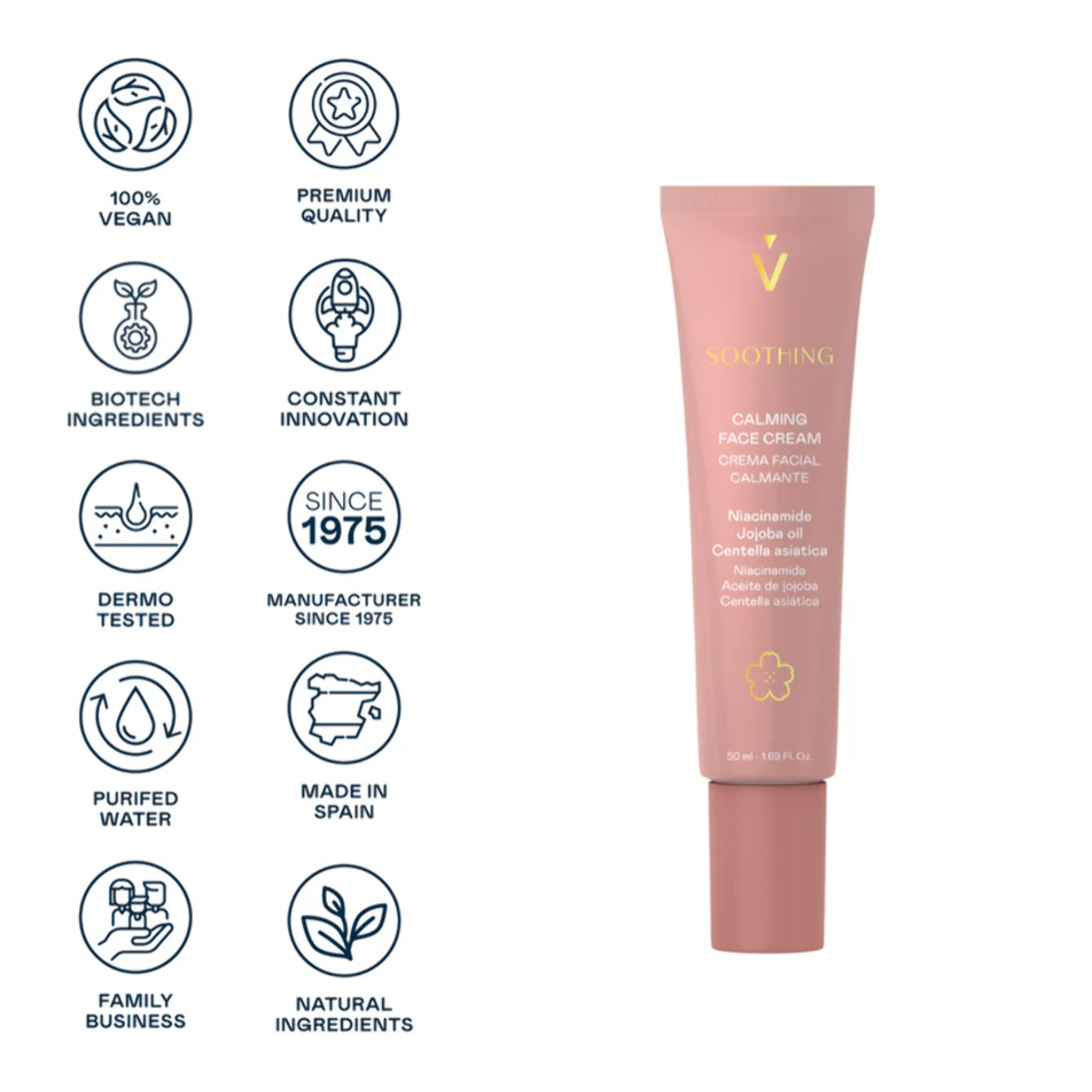 Crema Facial Calmante Soothing - 50 ml