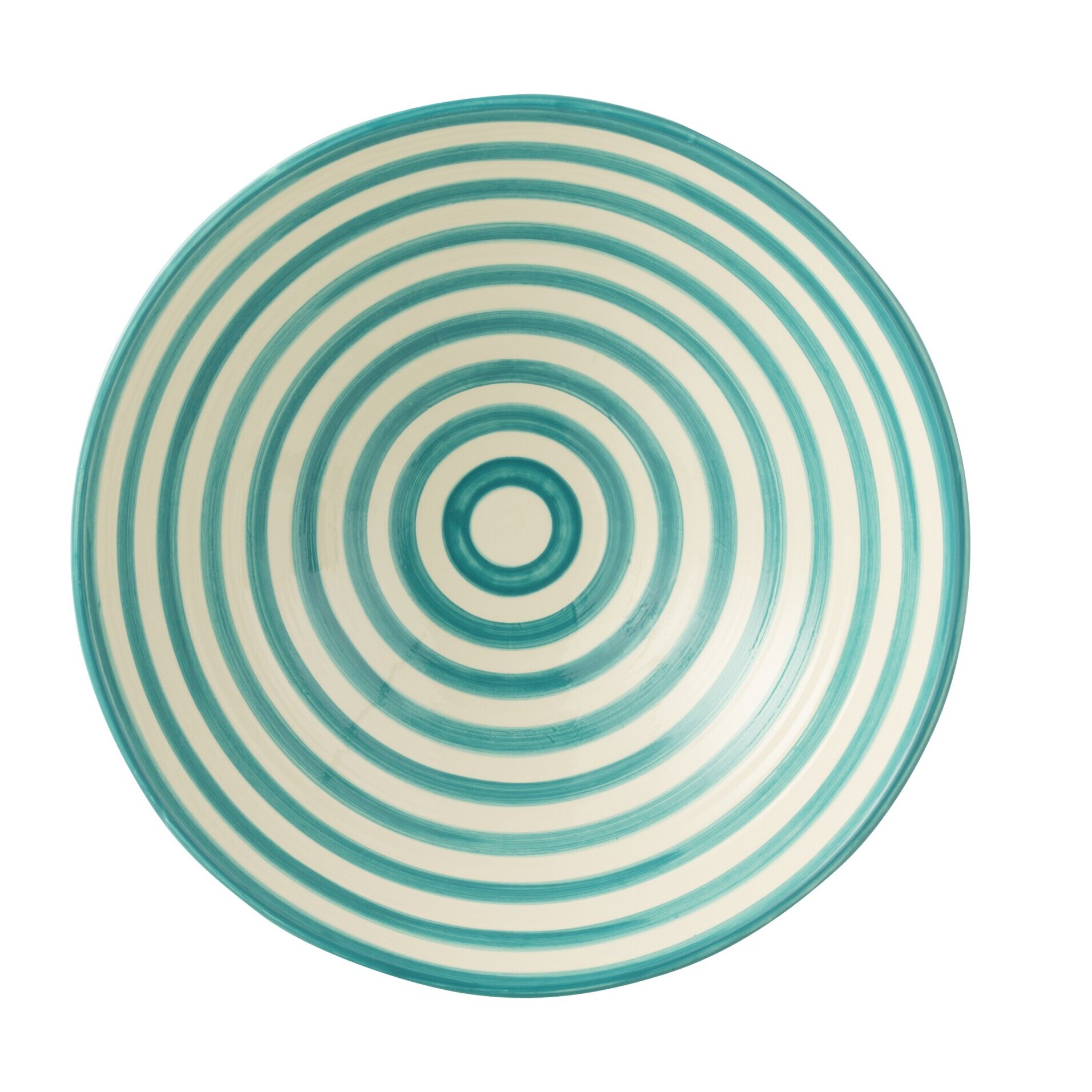 J-Line bol Granada Stripes Lebrillo - céramique - blanc/aqua