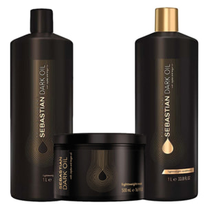 SEBASTIAN Kit Dark Oil Shampoo 1000ml +  Mask 500ml + Conditioner 1000ml