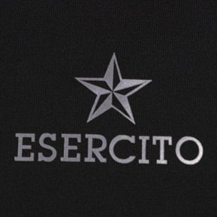 Felpa Esercito a maniche lunghe con zip sport nera uomo