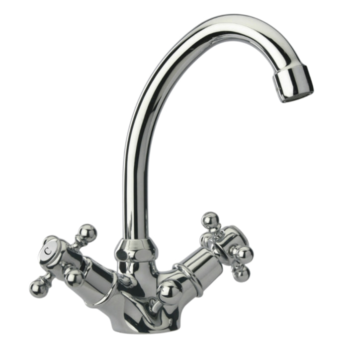 Mélangeur lavabo bec bas mobile PAINI Tiffany Chromé