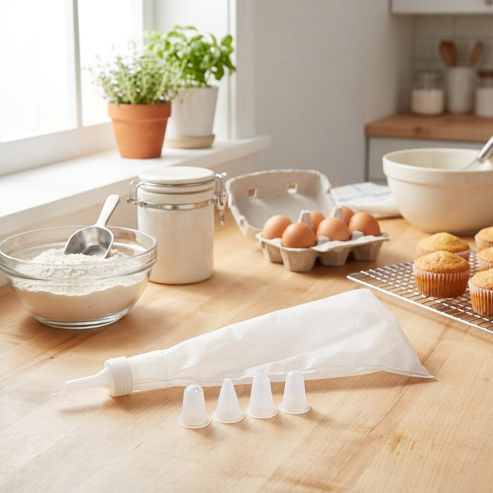 Poche à douille et 5 embouts en plastique 28 cm Zenker Smart Pastry