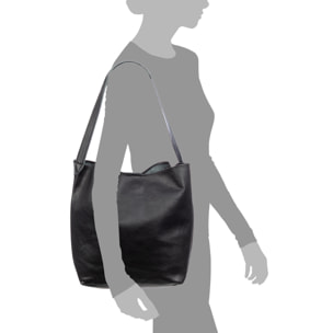 Bannio bolso de hombro mujer. Piel auténtica Dollaro.