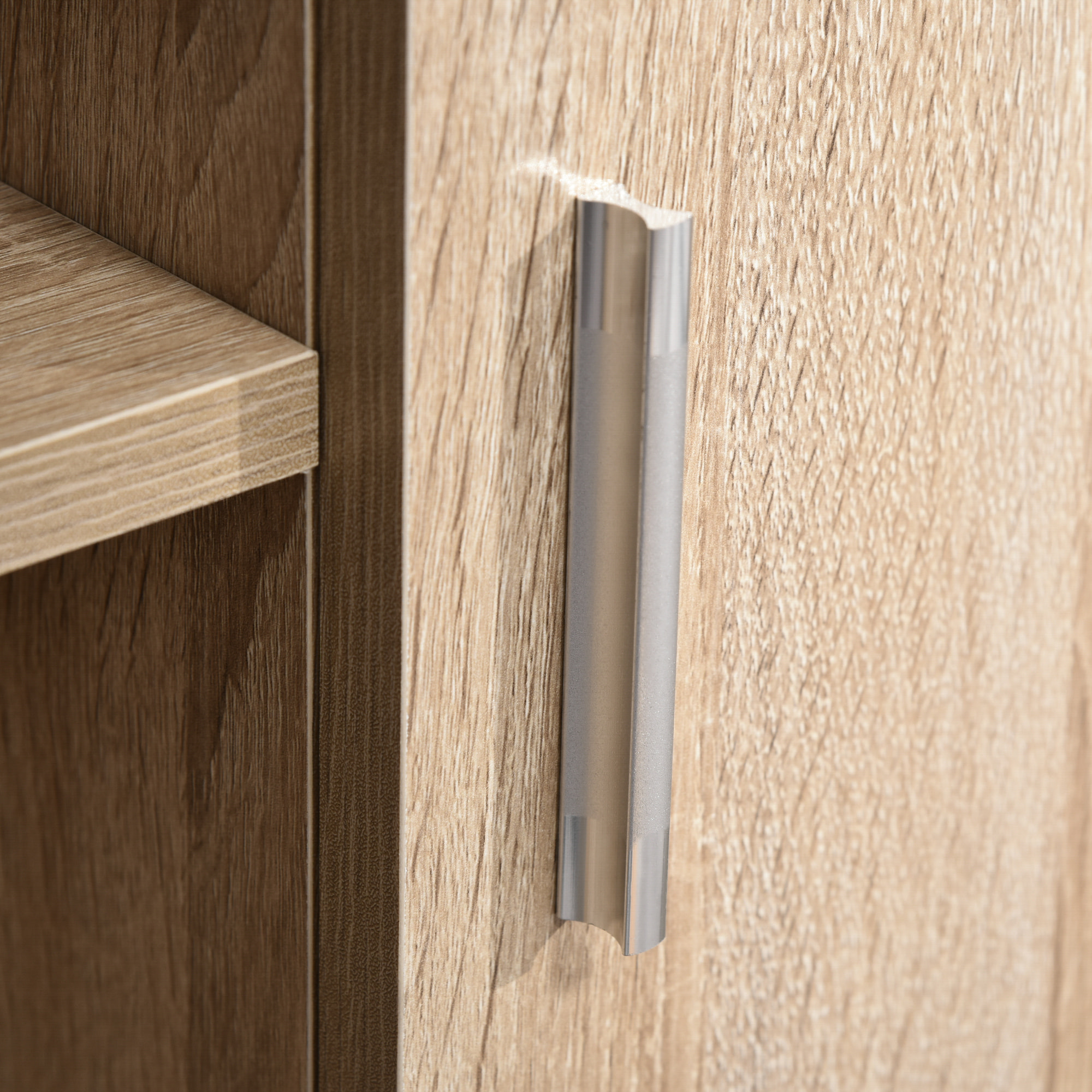 Soporte de TV con Estantes Puertas de 120x39,5x52cm Roble