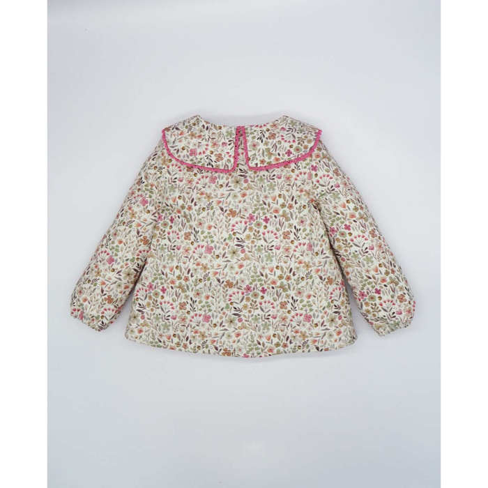 BLUSA CUELLO MARINERO FLORES FUCSIA