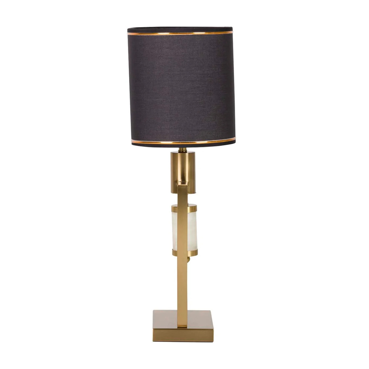 Lámpara Sobremesa Cristal Metal Dorado 40x20x61 Cm
