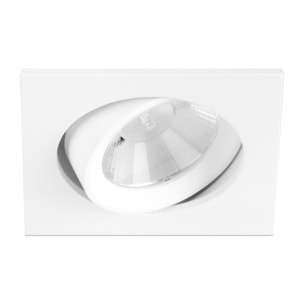 Ledsc4 LedsC4 Downlight LED Ajustable Cuadrado Blanco Transparente - Iluminación Interior 640 Lúmenes 2700K - Diseño Moderno y Duradero en Aluminio y PMMA