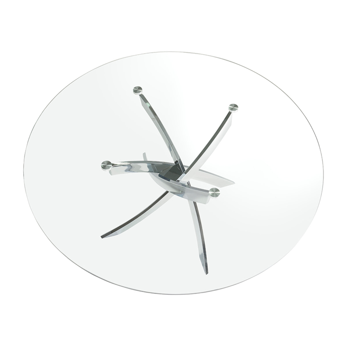 Mesa de Angel Cerda de cristal y acero