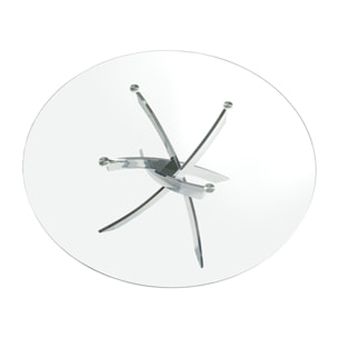 Mesa de Angel Cerda de cristal y acero