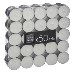 Set 50 velas lume blancas 3cm