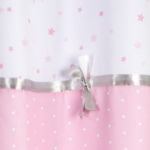 Rideau enfant "Princesse ruban" rose 140x260cm