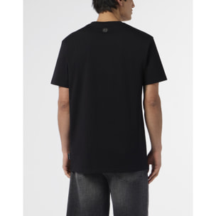 PHILIPP PLEIN Round Neck T-Shirt Logo Hexagon Stones