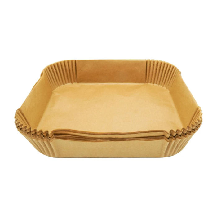 50 Moules en papier pour air fryer carrés 20 cm Fackelmann Divers