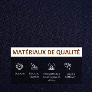 Lot de 14 housses de rechange coussins salon de jardin - 6 housses coussin d'assise, 8 housses coussin dossier - housses zippées polyester déperlant bleu