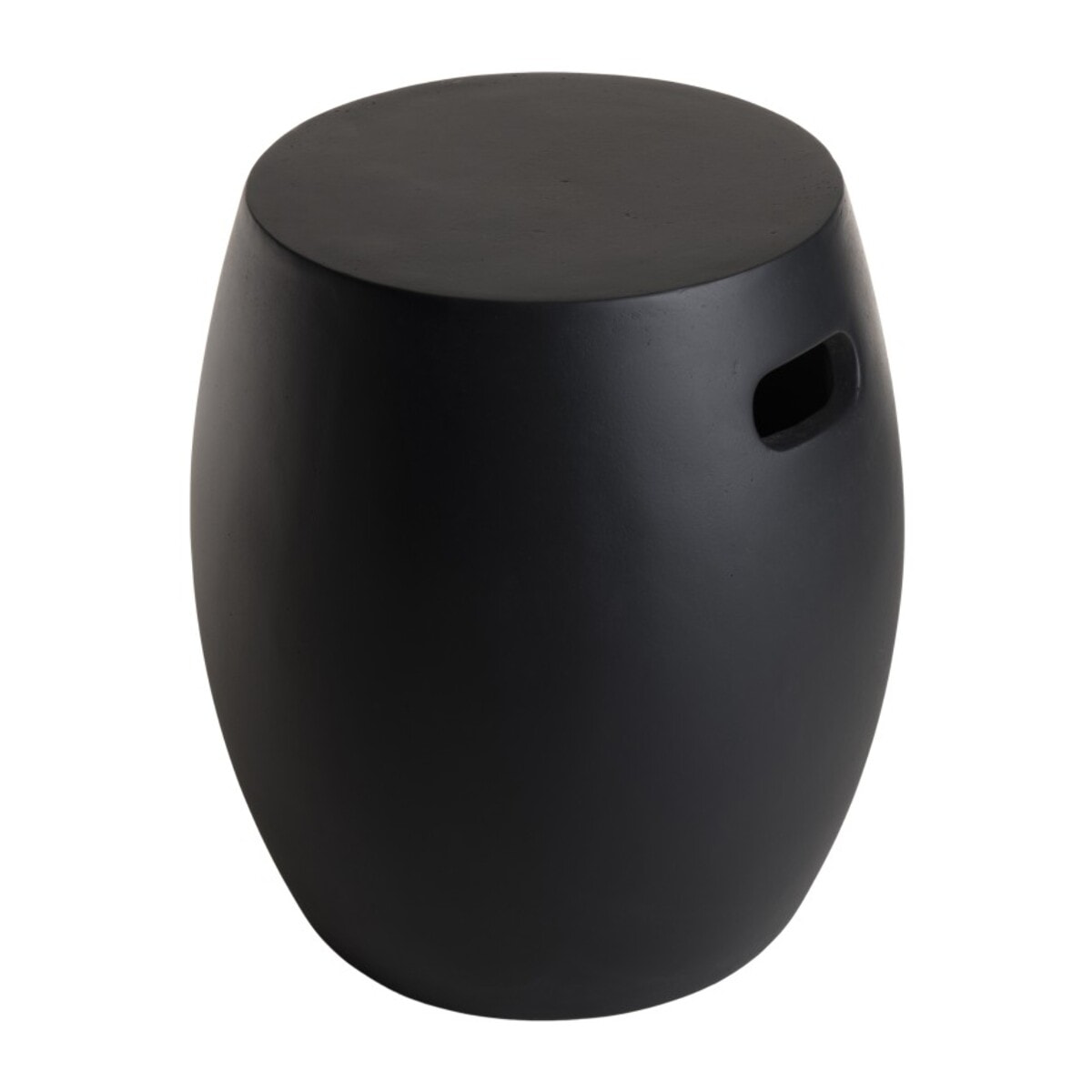 HECTOR - Table d'appoint de jardin ronde béton 43x43 cm noir