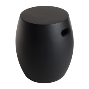 HECTOR - Table d'appoint de jardin ronde béton 43x43 cm noir