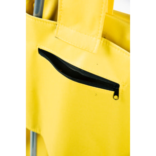 Carrello portaspesa Excelsa Peanuts, capacità 38 L, sacca removibile idrorepellente, decoro Woodstock giallo