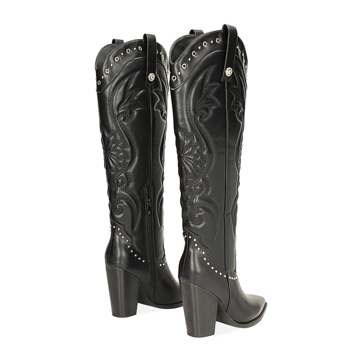 Stivali donna neri, tacco 9,5 cm